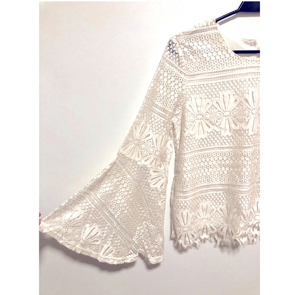 Boheme White Lace longue sleeves Blouse